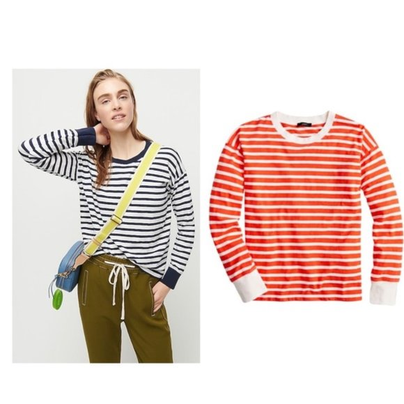 J. Crew Tops - J. Crew Weekend Stripe Long Sleeve Ringer Tee S